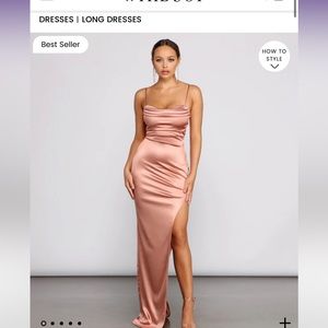 rose gold prom dress